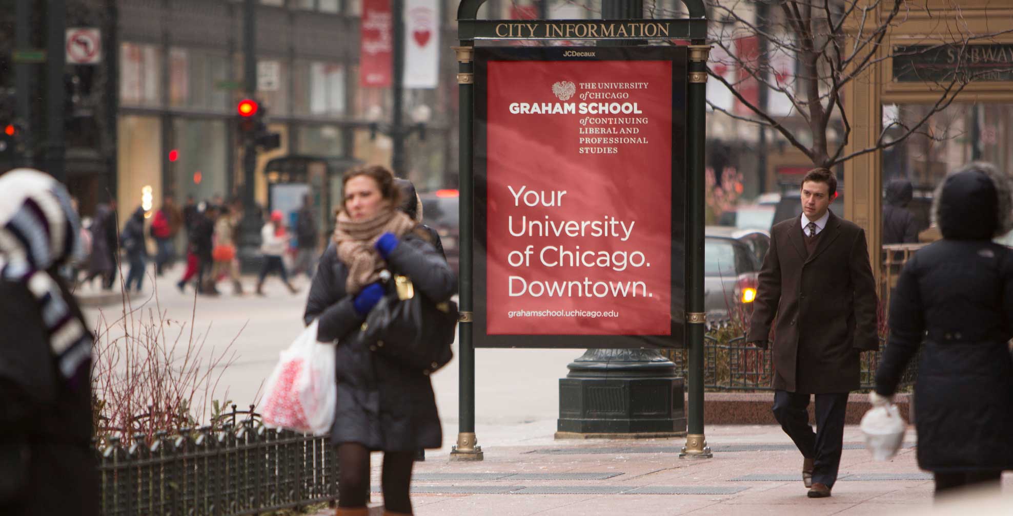 university-of-chicago-graham-school_outdoor-ads.jpg Art Direction by: Bart Crosby, Crosby Associates